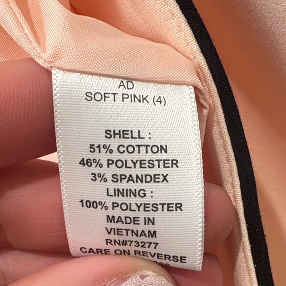 Elle Pink Double-Breasted Coat with Black Trim - Picture 7 of 17